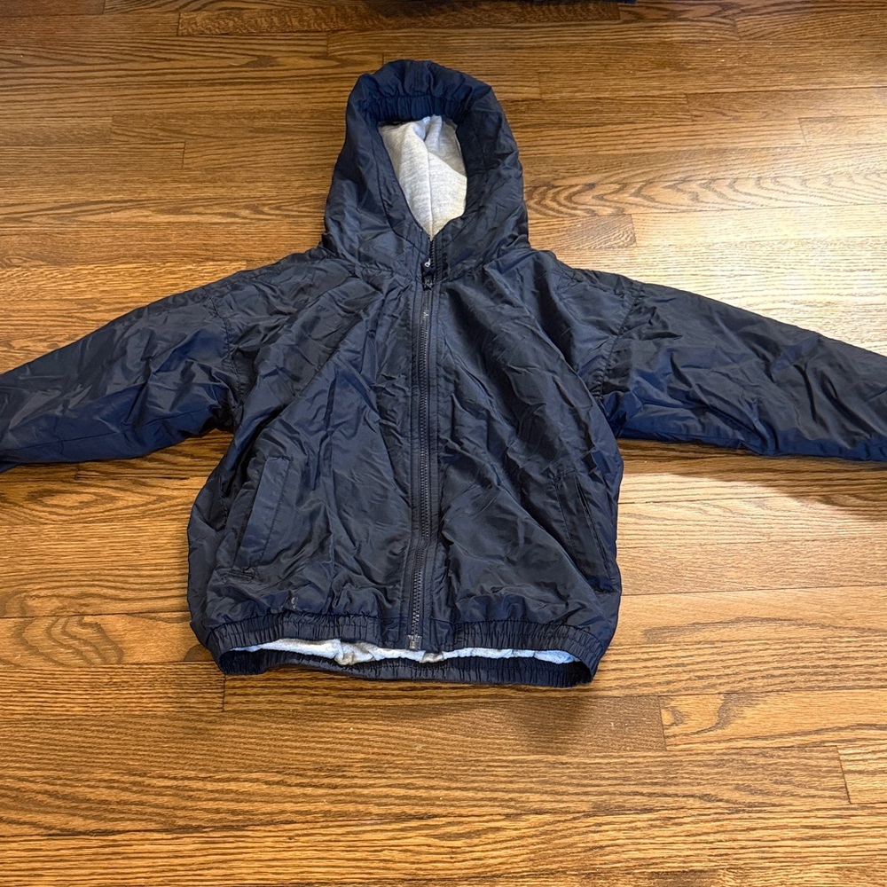 Charles River Apparel Kids Navy Hooded Puffer Jacket Size 7